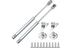 SKAAISONT 2 Pezzi Molle a Gas 100N Pistoni per Ante Cucina Ammortizzatore Mobile Cucina Pistoncini per Mobili Pistoni a Gas per Ante Cucina Braccetto Ammortizzatore per Mobili, Argento