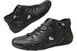 Hujinkan Leder Barfußschuhe Herren, Handgefertigte Hohe Chukka Stiefel, Comfort Boots Aus Wildleder, Magic Sticker Barfussschuh Rutschfeste, Atmungsaktive Outdoor Schuhe