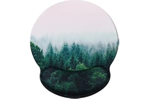 HOSIMOLN Tapis de souris Support de repose-poignet,tapis de repose-poignet antidérapant pour soulagement de la douleur Tapis de souris ergonomique en mousse à mémoire de forme pour bureau/joueur 25x23 Gtree029