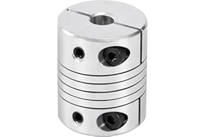 JESUSTREE 6.35mm à 12mm Accouplement d'arbre D25 L30 Coupleur Arbre Moteur pas à pas Aluminium Alliage, Flexible Accouplement Joint Connecteur pour 3D Imprimante CNC Machine Bricolage Encodeur