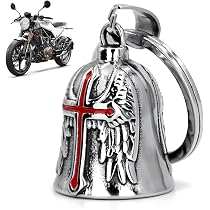 Clochette Guardian Ride Bell Pour Moto - Ange Gardien Acier Inoxydable Avec Anneau De Suspension