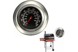 Itian Thermomètre en Acier Inoxydable pour Barbecue, Thermometer de Barbecue BBQ Grill avec Sonde