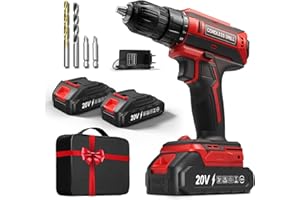 FAHEFANA Perceuse Visseuse Sans Fil avec 2 Batteries, 20V Perceuse Devisseuse Sans Fil, Couple Max 42Nm, Visseuse Devisseuse 2 Vitesses LED, Compatible avec Batteries Makita, 25+1 Couple, 10mm Mandrin