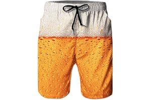 ALISISTER Bañadores de Natación Hombre 3D Impresión Pantalones Cortos Quick Dry Verano Swim Shorts con Forro de Malla S-XXL