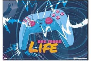 Grupo Erik: Sottomano Gamer - One More Life, Tappetino da scrivania rigido, 49,5 x 34,5 cm, Sottomano scrivania bambini, tappetino interattivo o tovaglietta colazione