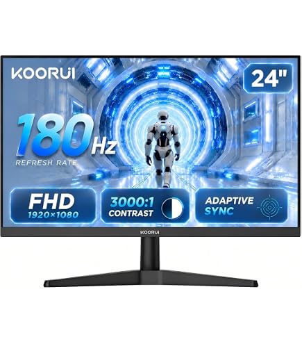 KOORUI Gaming Monitor 25-inch, 170Hz FHD 1080p Computer Monitor