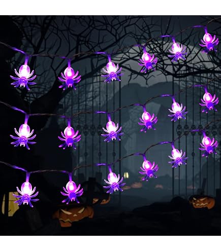 Halloween-Lichterkette 3m Mit 20 LEDs – Kürbis, Geister, Fledermäuse, Batteriebetrieben, Wasserdicht