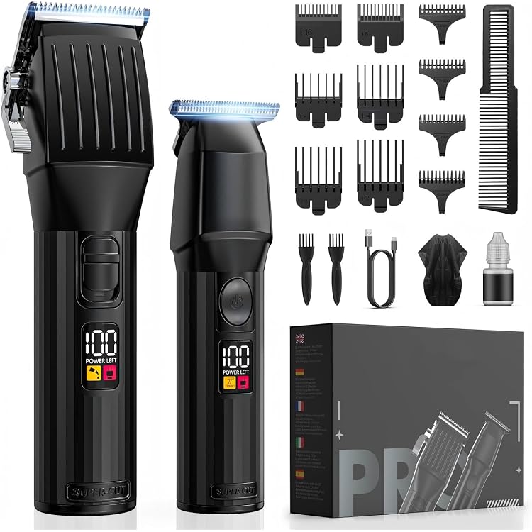 Trimmer Herren Eumaty Haarschneidemaschine Profi Set – Barttrimmer & Clipper Mit 6 Aufsätzen, Akku, Wasserfest, 2025 Bartschneider Herren
