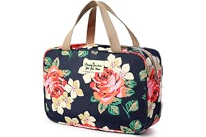 WORDMOUK neceser gran portátil impermeable cosmética afeitar bolsa colgante del recorrido compone la caja de almacenamiento de artículos de tocador de maquillaje del organizador baño neceseres para las mujeres