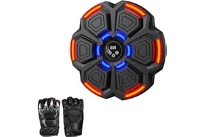ZXTWTOY Music Boxing Machine Adulti,Macchina da Box Musical con Guanti da Boxe,9 modalità di velocità e modalità di conteggio supportano Bluetooth,LED Musica Boxe Allenamento per adulti e bambini Exercise