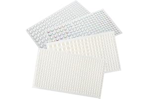 POXIAOER 1110pcs Pearl Rhinestone Stickers, Self Adhesive Pearl Stickers and Crystal Gems Stickers (3mm/4mm/5mm/6mm) for Face Hair Nail Clothes DIY Craft