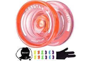 MAGICYOYO Yoyo reattivo professionale per principianti bambini ad adulti Magic Yoyo K2 Yo-yo di plastica con corde Yo Yo, guanto Yo, sacchetto kit, Arancia