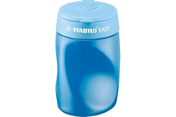 STABILO EASYsharpener- Taille crayon ergonomique - avec réservoir - bleu - Gaucher