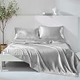 Linen Closet Set Lenzuola In Cotone 400TC Queen Grey - Allergen Pro Satin - Tecnologia True Grip Fit - 4
