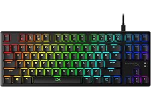 HyperX HX-KB7RDX-US Alloy Origins Core, RGB Mechanische Gaming Tastatur, Tenkeyless, Red switches (US layout), Schwarz