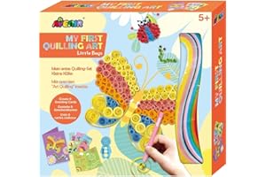 Avenir- Kit per Realizzare Quilling con Farfalle per Bambini, con Carta e Attrezzi, Colore, Medio, CH201743