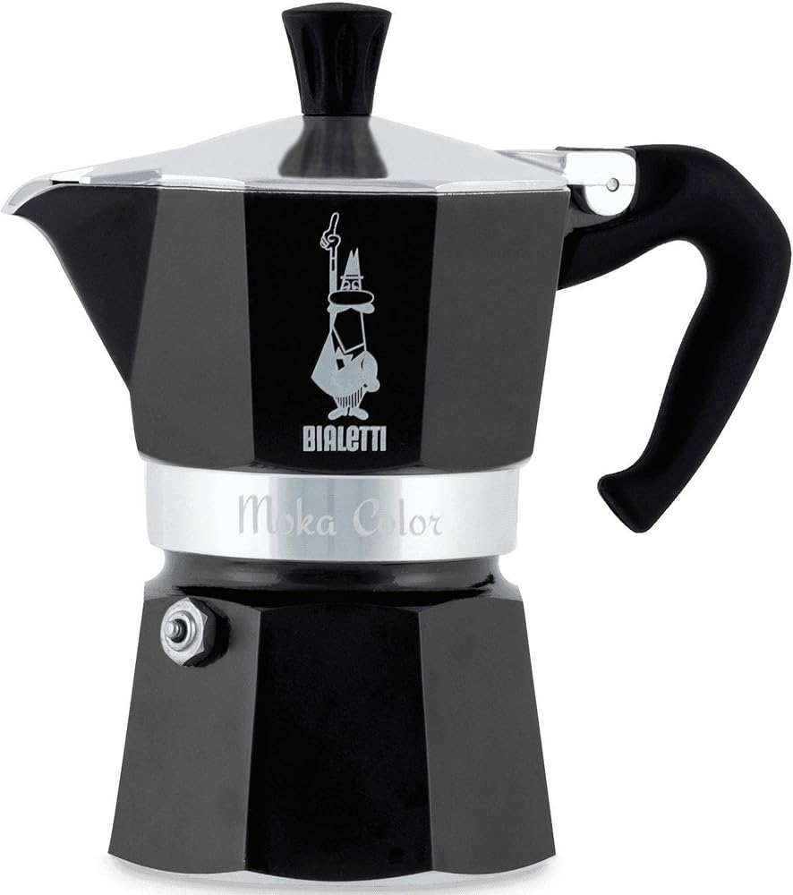 Bialetti - Moka Express Siyah: 3 Cups Ocak Üstü Espresso Pişirici - 130ml - Alüminyum Gövde - Patentli Güvenlik Valfi - Tüm Ocak Türleri İçin Uygundur (İndüksiyon Hariç)