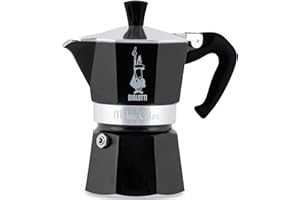 ‎BIALETTI Bialetti - Moka Color: Ikonische Espressomaschine für die Herdplatte, macht echten Italienischen Kaffee, Moka-Kanne 3 Tassen (130 ml), Aluminium, Schwarz