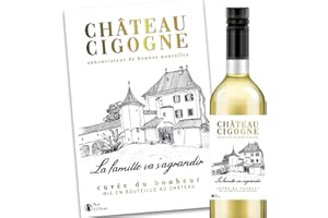 MIMI GRANDIT Étiquette autocollante bouteille de vin, Annonce de grossesse, La famille va s'agrandir, Futur tonton, Future tata (3 étiq. La famille va s'agr. Cigogne)