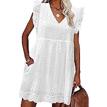 CUPSHE Mini abito estivo da donna con scollo a V senza