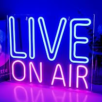 Insegna Al Neon LED Personalizzabile 30x40 Cm - Luci Notturne Per Sala Giochi, Bar, Cameretta - Blu E Arancione