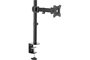 RICOO Support PC pour 1 écran TS5611 Orientable Inclinable Moniteur 30-76cm Fixation de Bureau Pince de Table