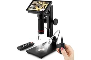 Andonstar - Microscopio elettronico con schermo a 5 pollice in definizione 1080 P, HDMI per riparare schede e circuiti, strumento per la saldatura ADSM302