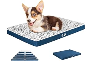 KROSER Almohadilla para Perros y Gatos, Colchoneta Reversible, Colchón Duradero y Elegante Almohada 61cm Antideslizante y Impermeable, Lavable a Máquina Cama para Mascotas Pequeños hasta 11kg