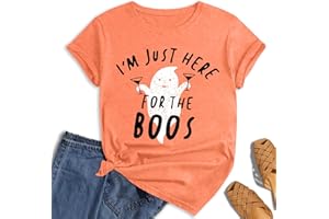 hohololo Tee Shirt Halloween Femme T-Shirt I'm Just Here for The Boos T-Shirt