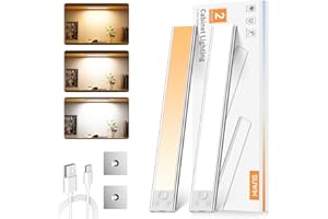 SUWIN Luce Led Sottopensile con Sensore di Movimento, Luci LED Cucina Armadio Luminosità Regolabile, Magnetica Ricaricabile Sottopensile per Cucina Scale Soggiorno Camere da Letto