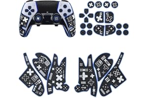JEMDO Impugnatura antiscivolo per controller PS5 DualSense Edge, Nastro adesivo antiscivolo, copertura che assorbe il sudore, accessori PS5 Edge, Plastica, Nero