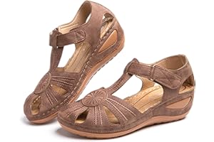 Hitmars Sandalias Mujer Cuña Mules Planas Sandalia Cerrada con Pulsera Comodas Casual Zapatos de Playa Negras 35-43 EU