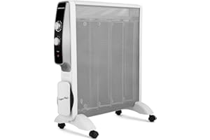 Orbegozo RMN 2075. Radiador eléctrico bajo consumo, Mica System, rápida convección y difusión del calor, sin fluido, silencioso, piloto luminoso, 2 potencias de 1000W y 2000 W