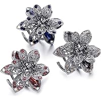 Retro-Haarklammer Mit Strass – Groß, Aus Metalllegierung, Perfekt Für Dickes Haar & Stylische Looks