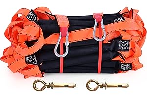 Meidansini Fire Escape Ladders, 3M Emergency Fire Ladder Training Soft Ladder, Flame Resistant Rope Ladder 2-3 Story Reusable Window Balcony Treehouse Safety Rescue Ladder