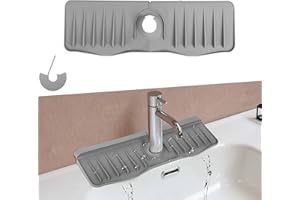 GUITTLY Silikon Wasserhahn Matte Küche, Silikon Abtropfmatte Wasserhahn, Wasserhahn Spüle Spritzschutz, Silikon Spüle Matte für Küchenbadezimmer, Tropfschutz Splash Arbeitsplatte