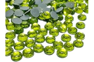 Perlin - Piedras de estrás Hotfix de 4 mm SS16, 2880 unidades, peridoto verde, calidad AAA, para planchar, piedras brillantes autoadhesivas de cristal 492