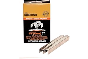 BOSTITCH Crown StCR50191/2-1M Lot de 1000 agrafes très résistantes 1,27 cm x 1,2 cm