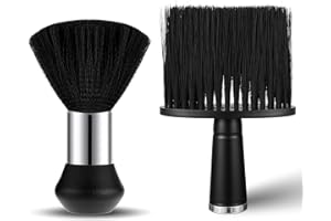 JJUNW 2 sztuki pędzli fryzjerskich do włosów, miękkie pędzle fryzjerskie, zestaw pędzli do strzyżenia włosów, do usuwania kurzu (kombinacja 1)