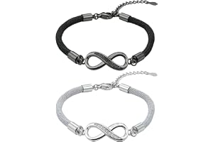 2-pack evighetssymbolarmband, kreativa vänskapspar, justerbara pararmband, flätat handgåva, evighetssymbolarmband, kärleksarm