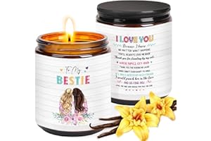 BAICAI Friendship Gifts for Women Best Friend, 7OZ Vanilla Scented Aromatherapy Soy Wax Candles Gifts for Bestie, Unique Birthday Present Get Well Soon Gifts for Women Best Friends Bestie Sister BFF
