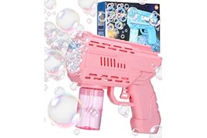 IXYDOR Machine à Bulles de Savon,Pistolet à Bulles Automatique pour Enfants, Jouet de Pâques pour Tout-Petits,Machine à Bulles pour des Fêtes avec 90ml Solution à Bulles pour Mariage/Anniversaire/Fête