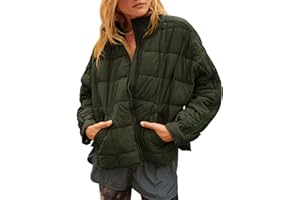 GeGekoko Damen Leichte Winterjacke Packbar Oversized Steppjacke Kurz mit Reißverschluss Wasserabweisende Kurzer Daunenmantel