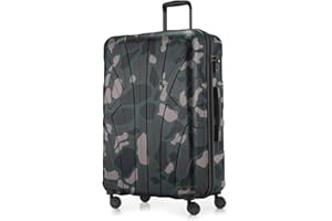 Suitline großer Hartschalen-Koffer Koffer Trolley Rollkoffer XL Reisekoffer, TSA, 76 cm, ca. 96-110 Liter, 100% ABS Matt, Camouflage