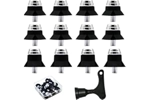 MELLYSTORE 12 tacos de repuesto para botas de fútbol con llave, tacos de fútbol de aleación de aluminio, 2 tamaños de 13 mm, 16 mm, tacos de repuesto para zapatos de fútbol con rosca M5