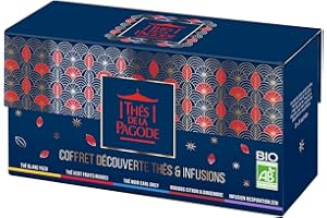 Thés de la Pagode - Coffret Thés Bio, Rooibos et Infusion Bio - Coffret Découverte Collection Nuits Impériales - 25 Infusettes
