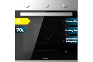 Cecotec Four intégrable multifonctions Bolero Hexa M236000 Line Time A.Four multifonctions Capacité de 70 L, 6 fonctions, classe A, 2800 W