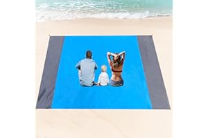 AUXHCYL Beach Blanket Beach Mat, 200x250cm Picnic Blanket Large, Sandless Beach Blanket Waterproof Sandproof,with 4 Stakes for 5-8 Adults,Lightweight Beach Accessories,Camping,Outdoor Essentials