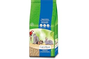Cat's Best Uniwersalny, 100% roślinny żwirek, niegrudkowy granulat z włókien roślinnych – dla kotów i innych małych zwierząt, 22 kg/40 l
