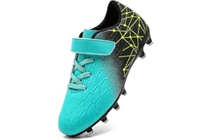 DimaiGlobal Scarpe da Calcio Bambini Ragazzi con Tacchetti Bassi Professionali Scarpe da Calcetto Futsal e Allenamento per Interno/Esterno - Antiscivolo Junior